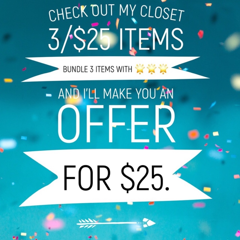 3 for $25 Bundle Sale with any item 🌟🌟🌟
